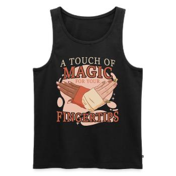 Magic For Your Fingertips Funny Manicurist Nail Ar - Männer Premium Bio Tank Top - Schwarz - Vorne - AI Model Male 178 light (178cm)