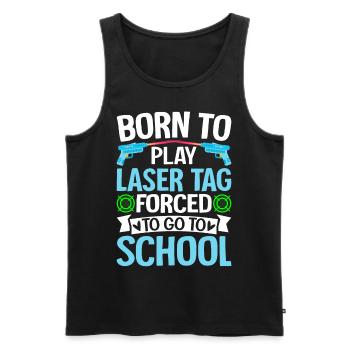 Spieler - Männer Premium Bio Tank Top - Schwarz - Vorne - AI Model Male 178 light (178cm)