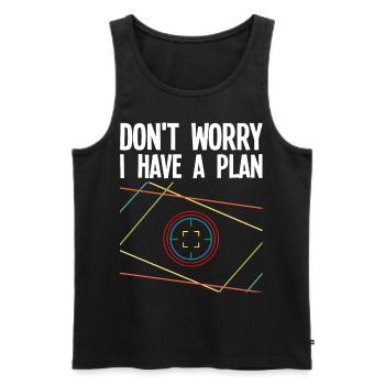 Laser Tag Spieler - Männer Premium Bio Tank Top - Schwarz - Vorne - Michal (187cm)
