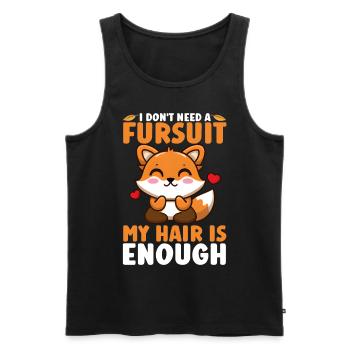 Furry Fandom Fursona Fuchs - Männer Premium Bio Tank Top - Schwarz - Vorne - AI Model Male 178 light (178cm)