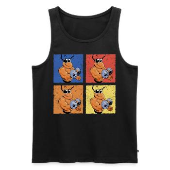 Ant fitness biceps - Men's Premium Organic Tank Top - black - Front - AI Model Male 178 light (178cm)