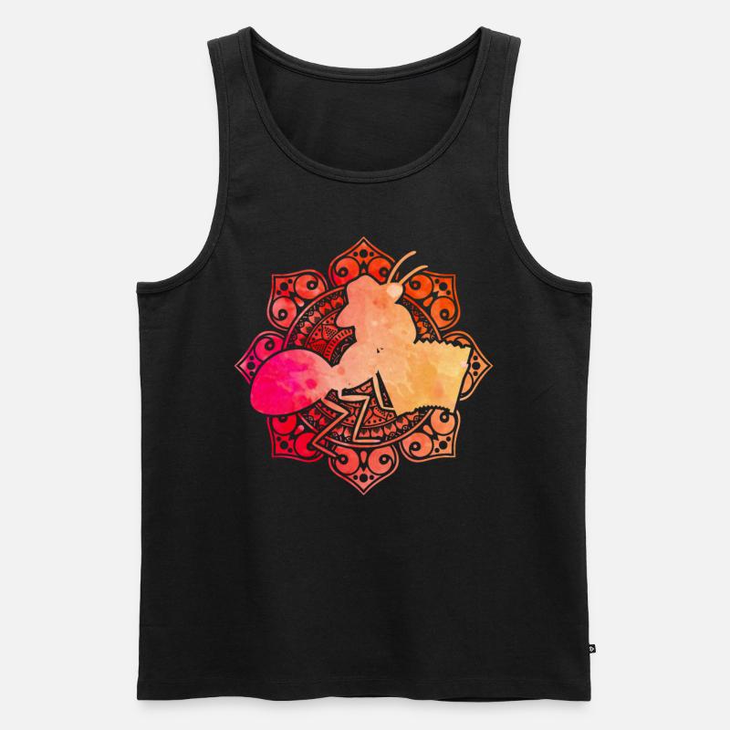 Ameise Retro - Männer Premium Bio Tank Top - Schwarz