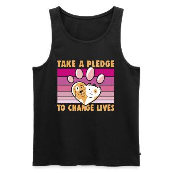 Dog Rescue Designs for Animal Rights Activists - Men's Premium Organic Tank Top - black - Front - Michal (187cm)