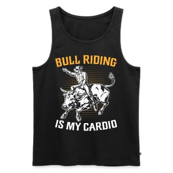 Bull Rider Cowboy - Débardeur bio Premium Homme - noir - Devant - Michal (187cm)