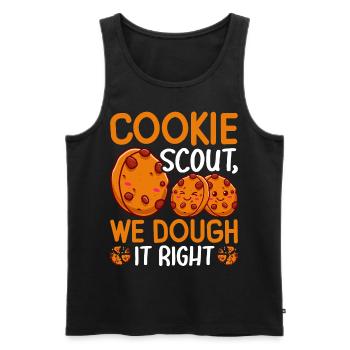 Funny Cookie Vendor - Men's Premium Organic Tank Top - black - Front - Michal (187cm)