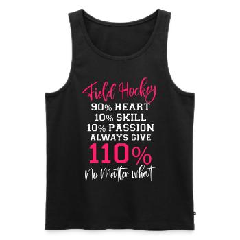Field Hockey Field Hockey 90% - Männer Premium Bio Tank Top - Schwarz - Vorne - AI Model Male 178 light (178cm)