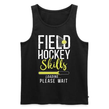 Field Hockey Field Hockey Skills - Männer Premium Bio Tank Top - Schwarz - Vorne - AI Model Male 178 light (178cm)