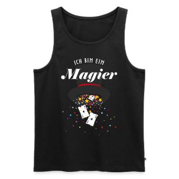 Kartenmagie Kartenzauber Kartentricks Kartenspiel - Männer Premium Bio Tank Top - Schwarz - Vorne - Michal (187cm)