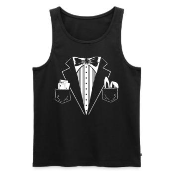 Costume Substitute Card Game Magician Magician - Men's Premium Organic Tank Top - black - Front - Michal (187cm)