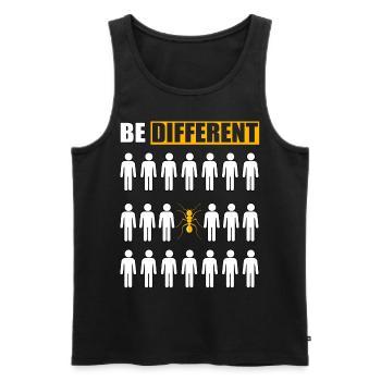 Be Different Ant - Men's Premium Organic Tank Top - black - Front - AI Model Male 178 light (178cm)