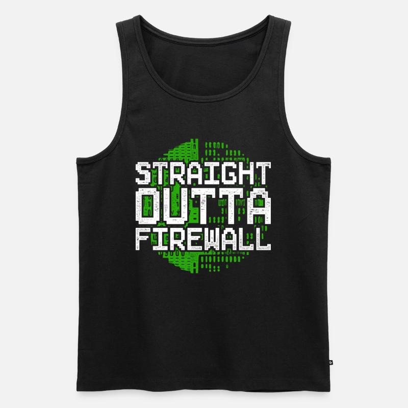 Programmierer Straight Outta Firewall - Männer Premium Bio Tank Top - Schwarz
