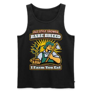 Conventional Farming, Farmer, Farmer Saying - Men's Premium Organic Tank Top - black - Front - AI Model Male 178 light (178cm)