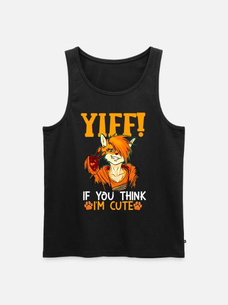 Furry Fandom Fursona Fursuit Fox - Men's Premium Organic Tank Top - black