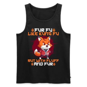 Furry Fandom Fursona Fuchs - Männer Premium Bio Tank Top - Schwarz - Vorne - AI Model Male 178 light (178cm)