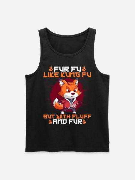 Furry Fandom Fursona Fox - Men's Premium Organic Tank Top - black