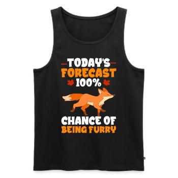 Furry Fandom Fursona Fursuit Fuchs - Männer Premium Bio Tank Top - Schwarz - Vorne - AI Model Male 178 light (178cm)