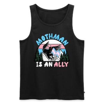 Cryptid Trans Transgender Flag LGBTQ - Men's Premium Organic Tank Top - black - Front - Michal (187cm)
