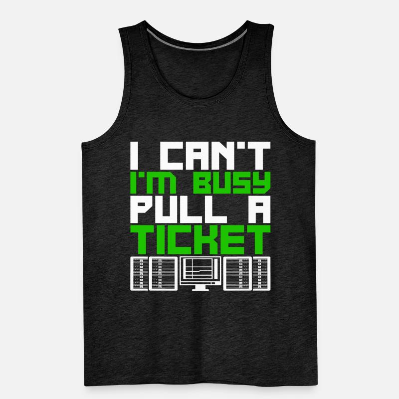 Netzwerkadministrator Pull A Ticket Männer Premium Bio Tank Top