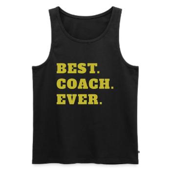 Best Coach Ever - Men's Premium Organic Tank Top - black - Front - AI Model Male 178 light (178cm)