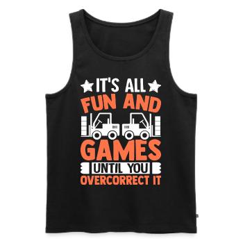 Forklift driver - Men's Premium Organic Tank Top - black - Front - Michal (187cm)