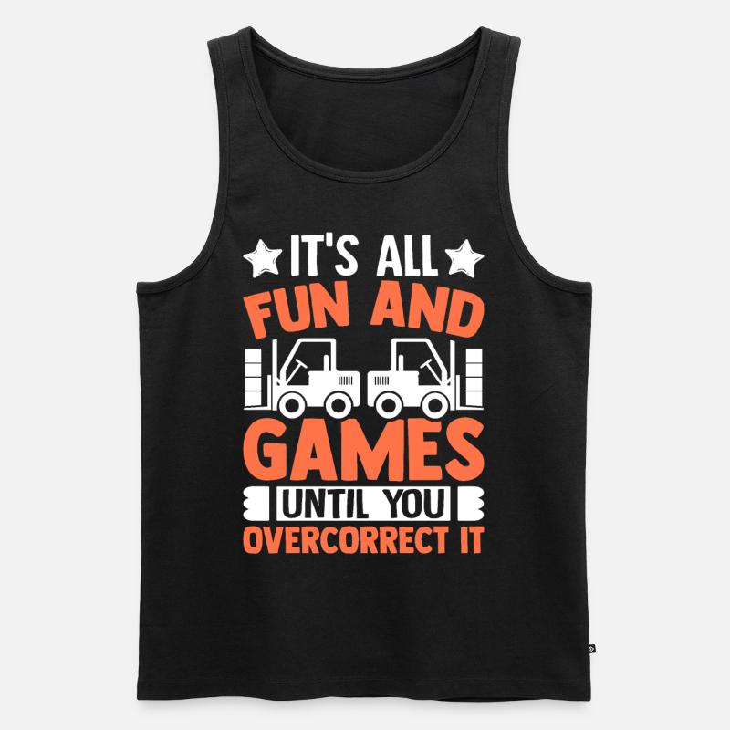 Gabelstaplerfahrer - Männer Premium Bio Tank Top - Schwarz