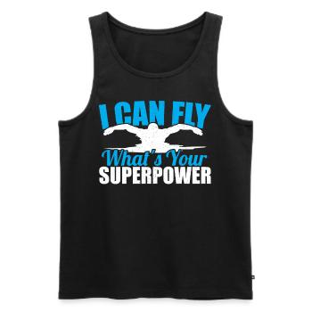 Swimmer I Can Fly What's Your Superpower Swimming - Men's Premium Organic Tank Top - black - Front - Michal (187cm)