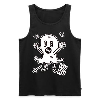 Halloween ghost ghost midnight creepy child - Men's Premium Organic Tank Top - black - Front - Michal (187cm)