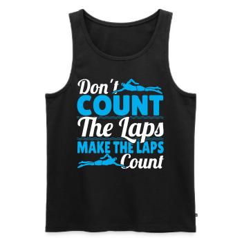 Swimmer Don't Count The Laps Make The Laps Count - Men's Premium Organic Tank Top - black - Front - AI Model Male 178 light (178cm)