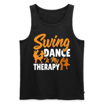 Danseur Swing La danse est mon swing thérapeutique - Débardeur bio Premium Homme - noir - Devant - AI Model Male 178 light (178cm)