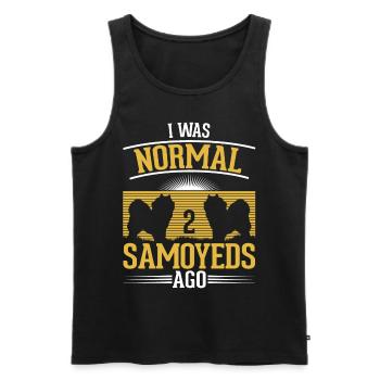Samoyed Sled Dog Samoyed - Men's Premium Organic Tank Top - black - Front - AI Model Male 178 light (178cm)