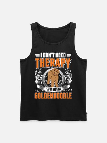 Goldendoodle Therapy - Men's Premium Organic Tank Top - black
