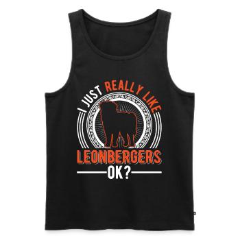 J’aime bien Leonberg - Débardeur bio Premium Homme - noir - Devant - Michal (187cm)