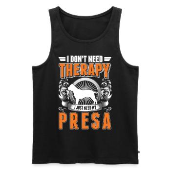 Presa Canario Therapy Dogo Canario - Men's Premium Organic Tank Top - black - Front - Michal (187cm)
