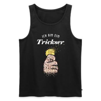 Illusionist Magier Zaubertrick Zauberkünstler - Männer Premium Bio Tank Top - Schwarz - Vorne - Michal (187cm)