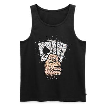 Tricksters, Card Tricksters, Stage Magicians, Magicians - Men's Premium Organic Tank Top - black - Front - AI Model Male 178 light (178cm)