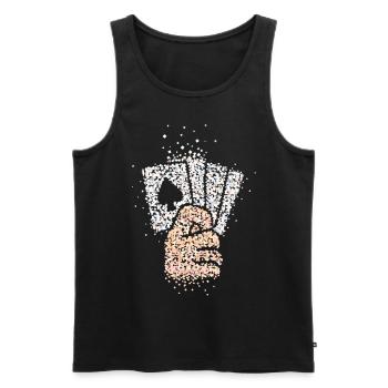 Card Tricks Illusionist Card Magic Card Game - Men's Premium Organic Tank Top - black - Front - AI Model Male 178 light (178cm)