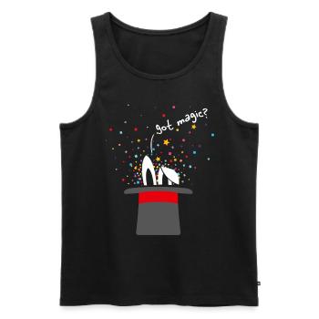Got Magic Magic Magic Hat Bunny Illusionist Stage Magician - Men's Premium Organic Tank Top - black - Front - AI Model Male 178 light (178cm)