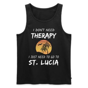 St. Lucia Karibik Insel Saint Lucia Urlaub Idee - Männer Premium Bio Tank Top - Schwarz - Vorne - AI Model Male 178 light (178cm)