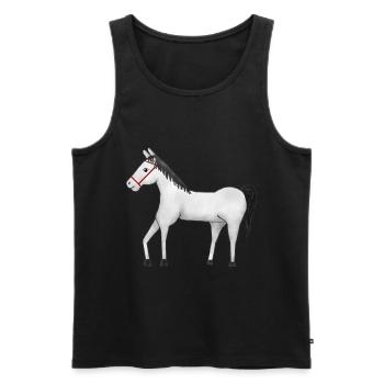 Ross, Stallion, Horse, Horse Fool, Rider, Horse, Horse - Men's Premium Organic Tank Top - black - Front - AI Model Male 178 light (178cm)