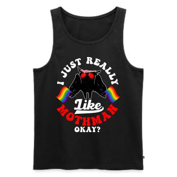 Cryptid Cryptozoology - Men's Premium Organic Tank Top - black - Front - AI Model Male 178 light (178cm)