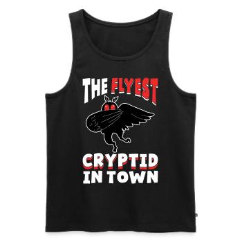 Mothman Cryptozoology - Men's Premium Organic Tank Top - black - Front - AI Model Male 178 light (178cm)
