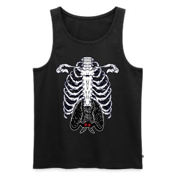 Mothman Skeleton Cryptid Cryptozoology - Men's Premium Organic Tank Top - black - Front - Michal (187cm)