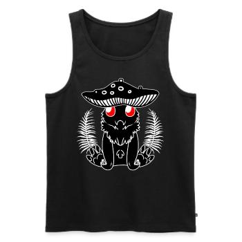 Cryptides de champignon Mothman Cryptozoologie - Débardeur bio Premium Homme - noir - Devant - Michal (187cm)