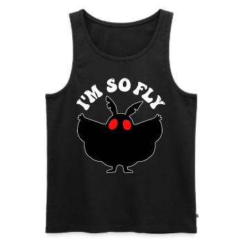 Mothman Crypttide Cryptozoology - Men's Premium Organic Tank Top - black - Front - AI Model Male 178 light (178cm)