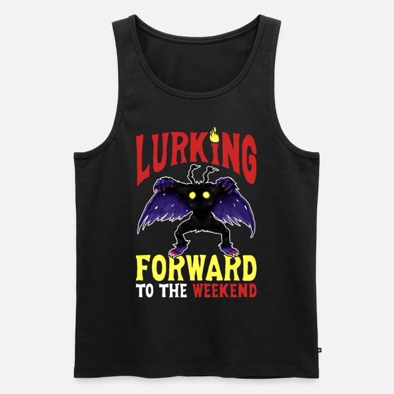 Mothman Kryptide Kryptozoologie - Männer Premium Bio Tank Top - Schwarz