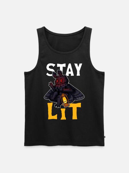 Mothman Crypttide Cryptozoology - Men's Premium Organic Tank Top - black