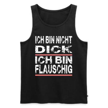 Ich Bin Nicht Dick Ich Bin Flauschig für Männer - Männer Premium Bio Tank Top - Schwarz - Vorne - Michal (187cm)
