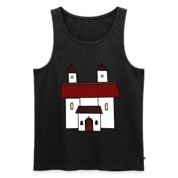 Middle Ages Church God Religion Pope Rome Jesus - Men's Premium Organic Tank Top - black - Front - Michal (187cm)