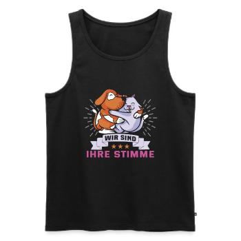 Hunderettungs Designs Für Tierrechtsaktivisten - Männer Premium Bio Tank Top - Schwarz - Vorne - Michal (187cm)