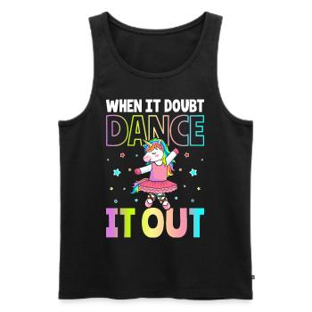 Ballett Ballerina - Männer Premium Bio Tank Top - Schwarz - Vorne - AI Model Male 178 light (178cm)
